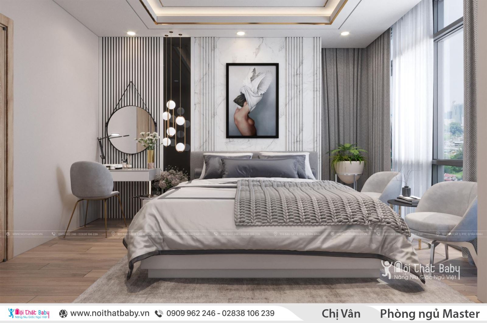 Thiết kế nội thất chung cư Celadon City - Chị Vân 